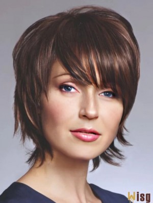 Bob Style Wigs Straight Synthetic 8" Capless Wigs