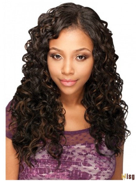 Popular Brown Long Kinky U Part Wigs