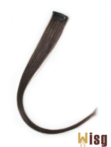 Modern Brown Straight Remy Human Hair Clip In Hair Extensions