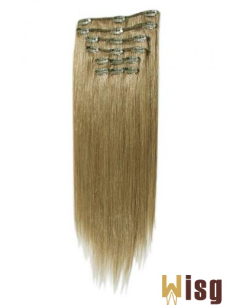 Natural Brown Straight Remy Human Hair Clip In Hair Extensions