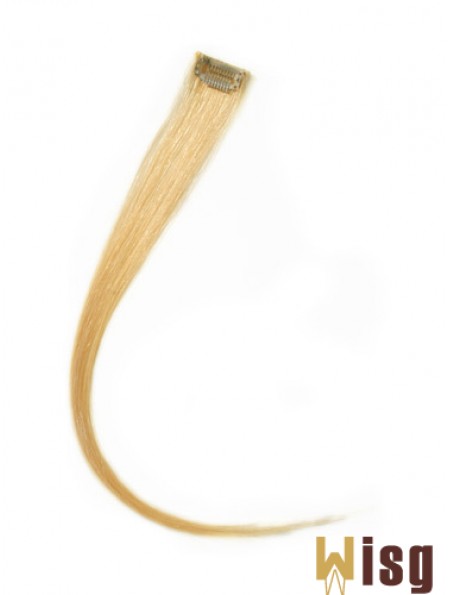 Trendy Blonde Straight Remy Human Hair Clip In Hair Extensions