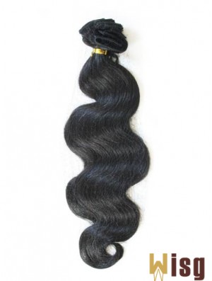 Tape In Hair Extensions With Remy Black Color Wavy Style