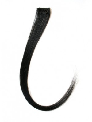 Exquisite Black Straight Remy Human Hair Clip In Hair Extensions