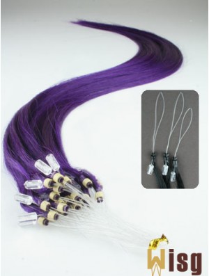 Natural Black Straight Micro Loop Ring Hair Extensions