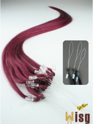 Suitable Red Straight Micro Loop Ring Hair Extensions