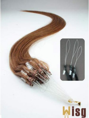 Discount Auburn Straight Micro Loop Ring Hair Extensions