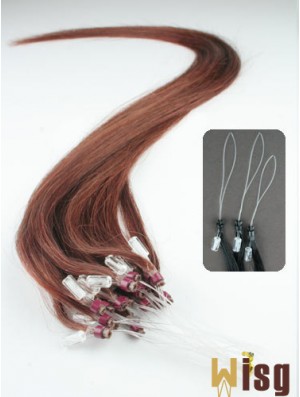 Incredible Auburn Straight Micro Loop Ring Hair Extensions