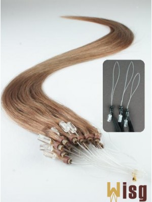 Cheapest Brown Straight Micro Loop Ring Hair Extensions