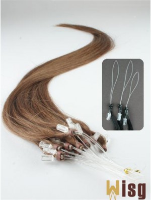 Style Brown Straight Micro Loop Ring Hair Extensions