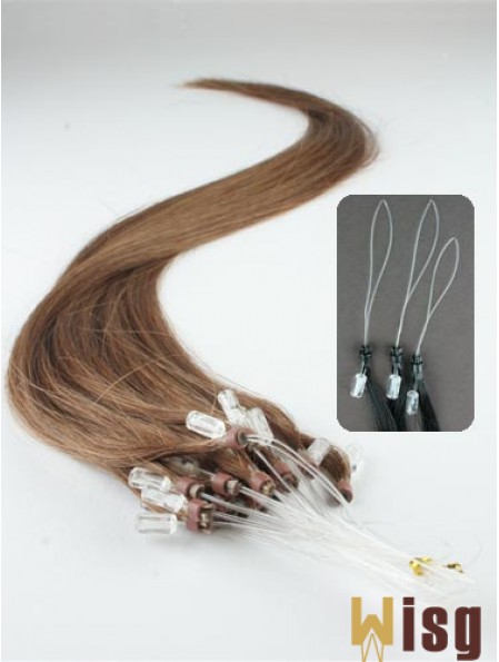 Style Brown Straight Micro Loop Ring Hair Extensions