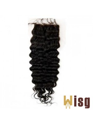 Sleek Black Long Wavy Lace Closures