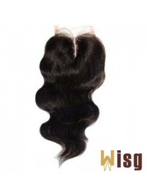 High Quality Black Long Wavy Lace Closures