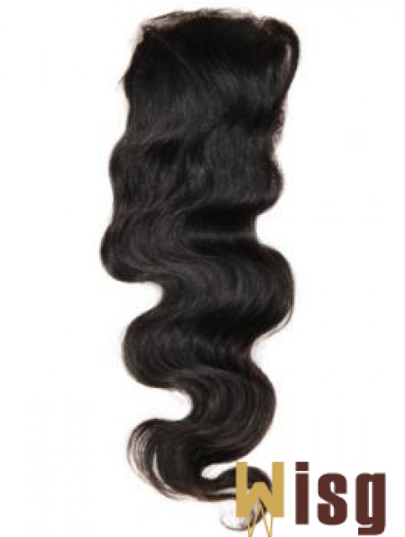 Online Black Long Wavy Lace Closures