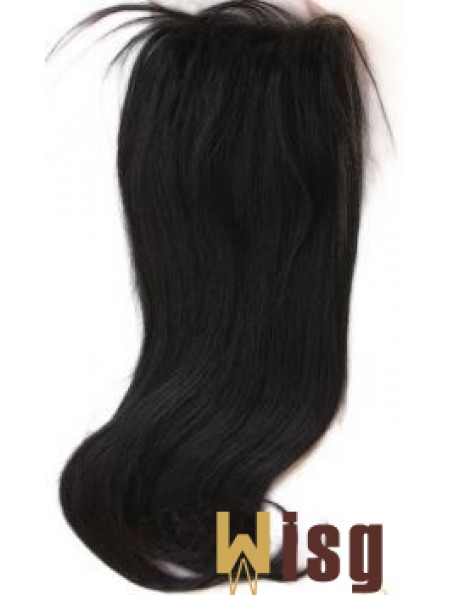 Modern Black Long Straight Lace Closures