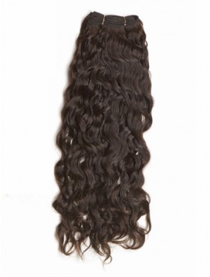 Curly Remy Human Hair Brown New Weft Extensions