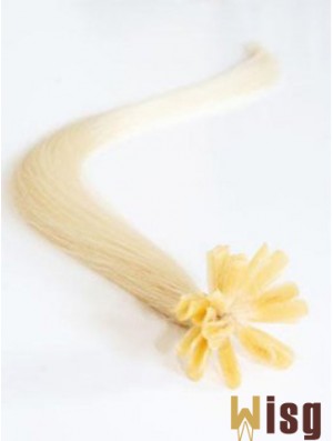 Blonde Straight Fashionable Nail/U Tip Hair Extensions