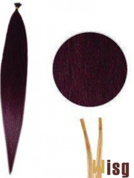 Red Straight Stick/I Tip Hair Extensions