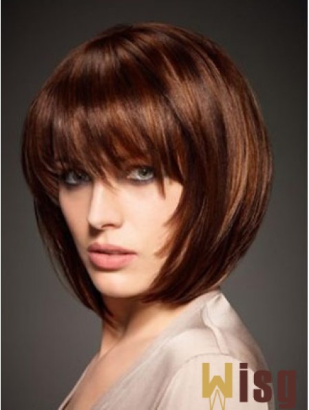 Human Hair Straight Style Chin Length Bobs Cut