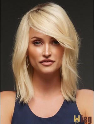 Blonde Layered Wavy 14 inch Buy Human Hair Wigs