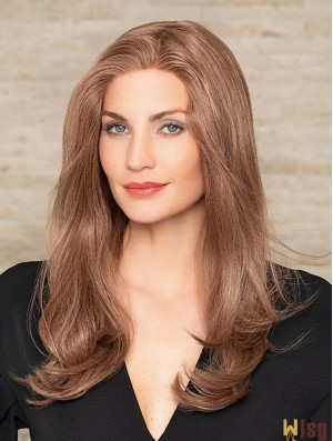 Auburn Long 18 inch Without Bangs Durable Human Hair Wigs