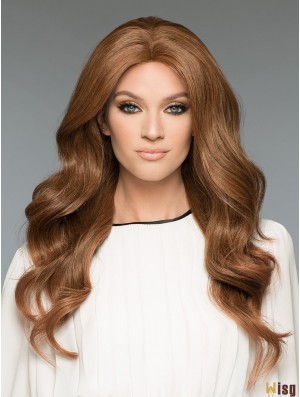 20 inch Long 100% Hand-tied Brown Natural Looking Wigs