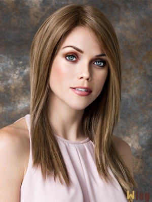 Long Straight Layered Brown Comfortable 100% Hand-tied Wigs