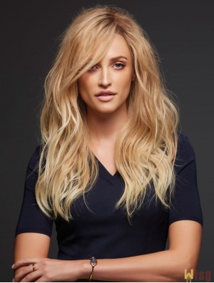 Remy Human 100% Hand Tied Blonde Human Wigs CA