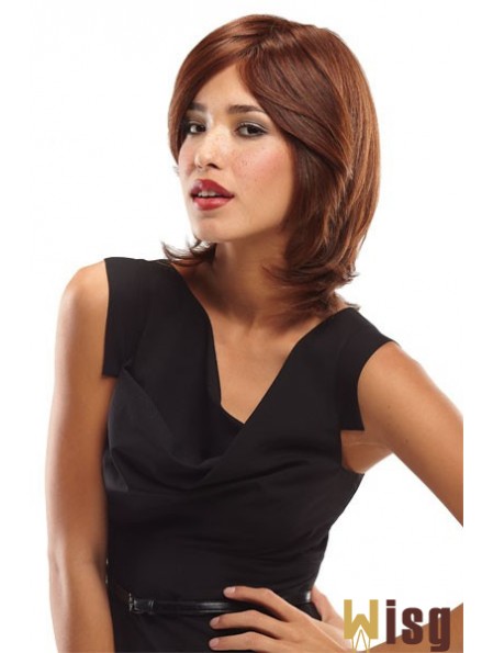 Layered Shoulder Length Auburn Wavy Convenient Petite Wigs