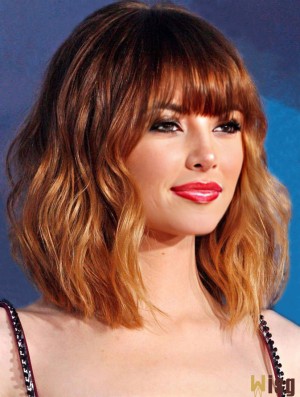 Cropped Wavy 100% Hand Tied Virgin European Human Hair Emma Stone Wig