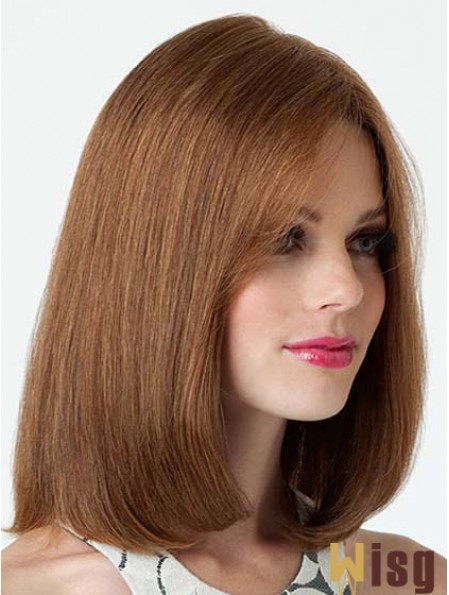 Top Lace Front Straight Shoulder Length Remy Human Lace Wigs 