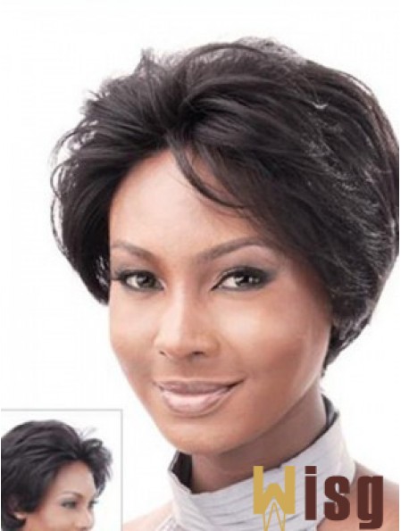 Fabulous Auburn Short Straight Layered Lace Front Wigs