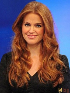 Long Wavy 100% Human Hair Full Lace Isla Fisher Wigs In UK