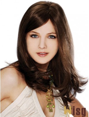 Straight Layered 100% Hand-tied Brown Best Long Wigs