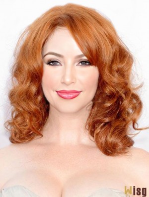 Full Lace Human Hair  Wigs Shoulder Length Cropped Color Wavy Style