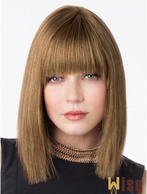 Lace Front Shoulder Length Straight Brown Comfortable Bob Wigs