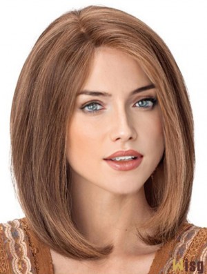 Great 12 inch Auburn Shoulder Length Without Bangs Straight Lace Wigs