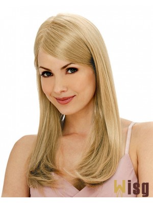 Straight Layered Monofilament Blonde No-Fuss Long Wigs