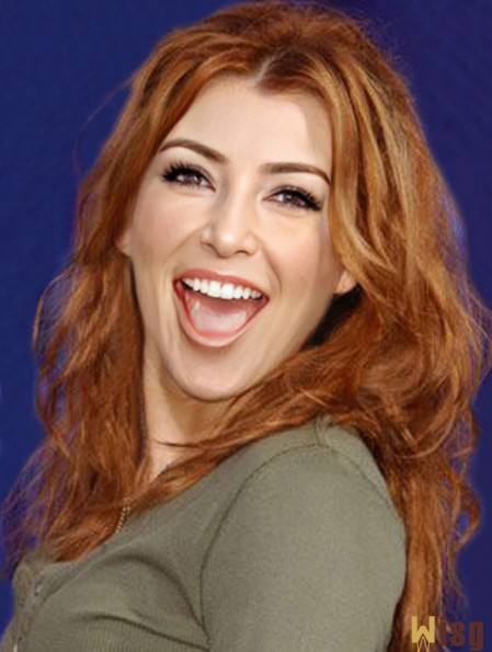 Without Bangs Long Copper Wavy 20 inch New Human Hair Alyson Hannigan Wigs