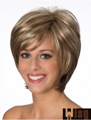 Layered Wavy Blonde 8 inch Real Human Wigs