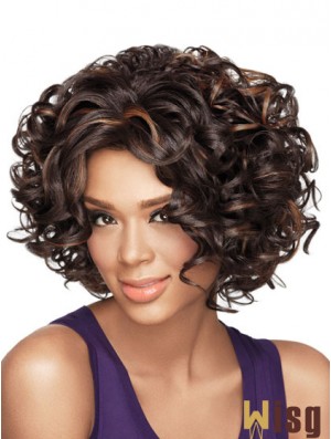 Wigs African American With Synthetic Capless Chin Length Curly Style