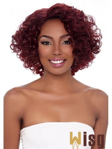 Curly Wigs For African American Women With Capless Curly Style Red Color