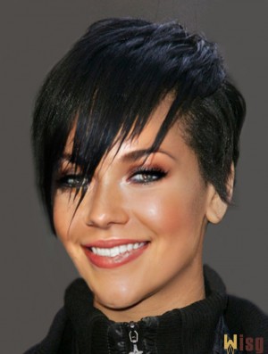  Wigs For Sale With Capless Black Color Cropped Length Boycuts