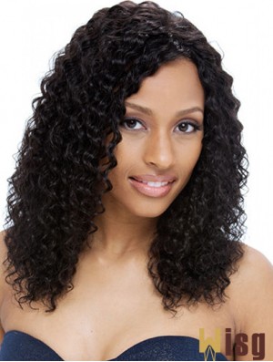 Human Full Lace Wigs UK Black Color Curly Style