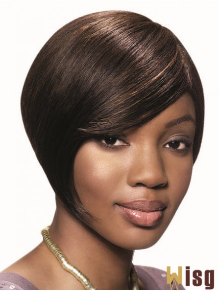 Short Brown Straight Bobs Top African American Wigs