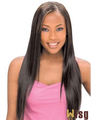 Fabulous Long Straight 22 inch Synthetic Glueless Lace Front Wigs