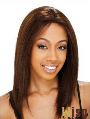 Human Hair Lace Front Wig Indian Remy Straight Style Shoulder Length