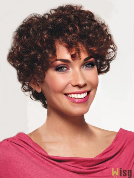 10 inch Auburn Monofilament Wigs For Black Women