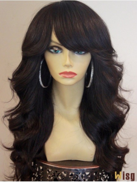 African American Lace Front Wigs With Bangs Lace Front Brown Color