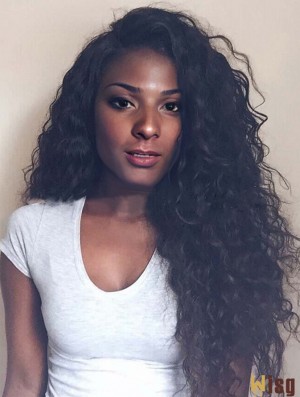 No-Fuss 22 inch Long Kinky Wigs For Black Women