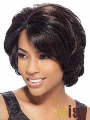 Wavy Layered Chin Length Brown Trendy Lace Front Wigs